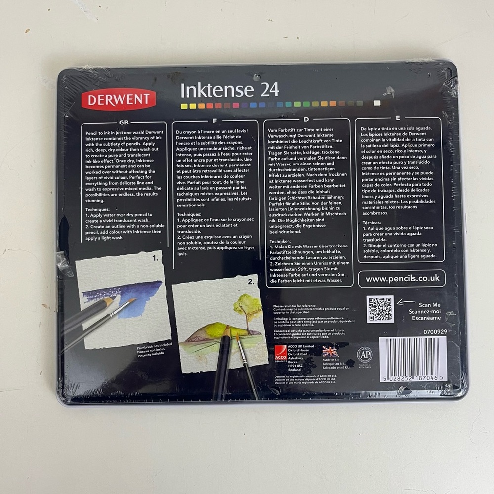 Derwent Inktense 24 Ink Pencils New In Box - Picture 5 of 7